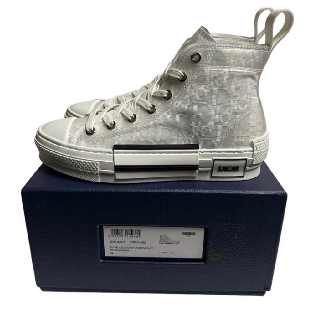 Dior B23 High Top Monogram White Black IT35 W35 Women Low Trainers